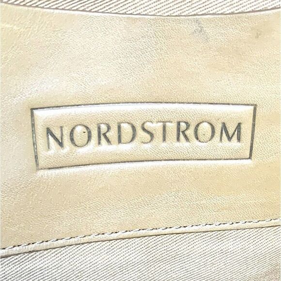 ROOMY NORDSTROM STUDDED TAN BEIGE GENUINE LEATHER TOTE SHOULDER BAG BOHO HANDBAG - Picture 8 of 9